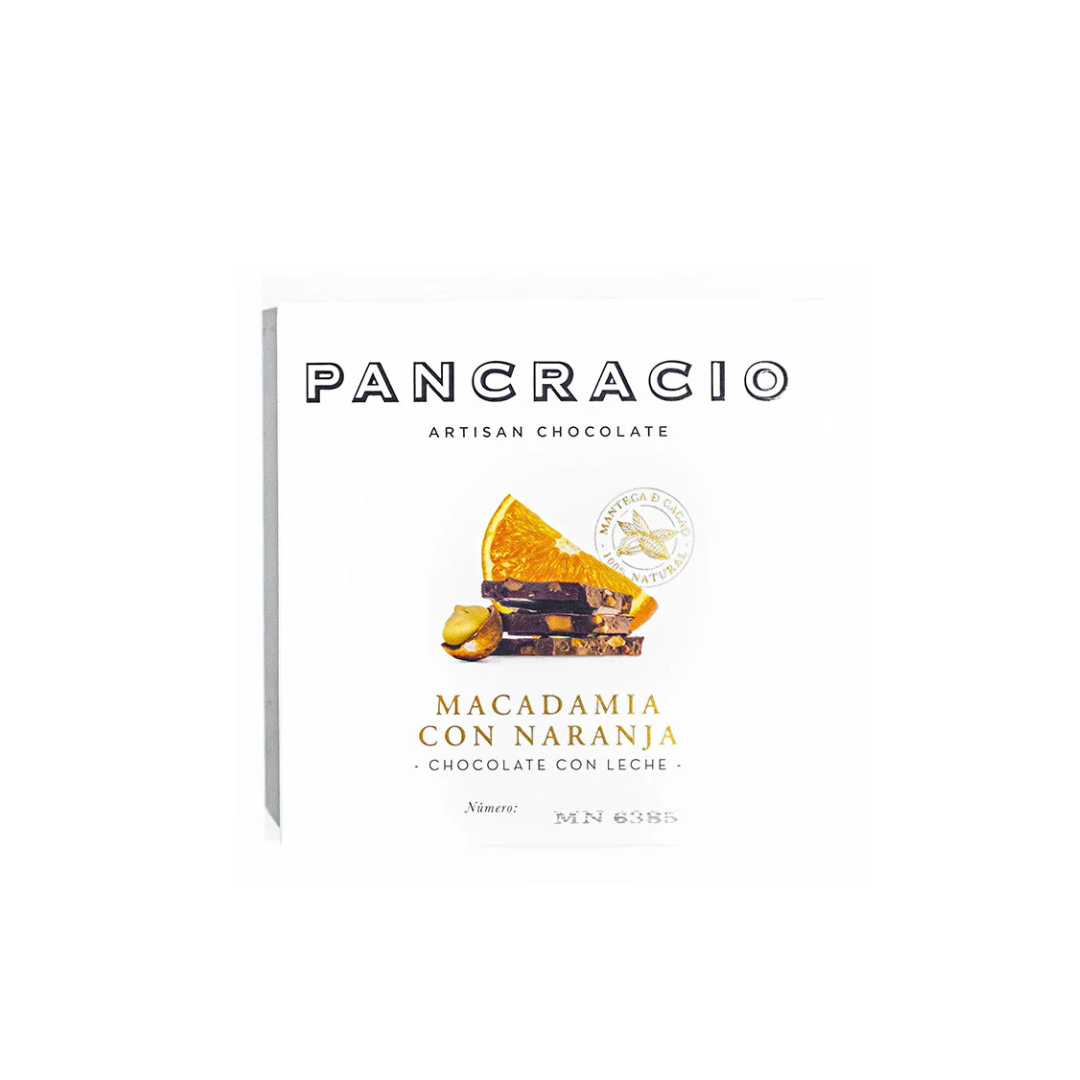 TABLETA DE CHOCOLATE, NARANJA Y NUECES - PANCRACIO