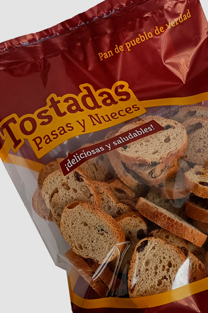 TOSTADAS DE PASAS Y NUECES 135g - PANADERÍA JESÚS