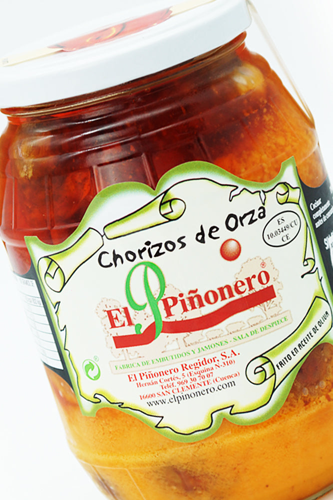 CHORIZOS DE ORZA TARRO DE CRISTAL - EL PIÑONERO