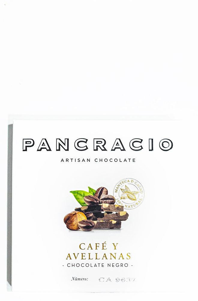 TABLETA DE CHOCOLATE, CAFÉ Y AVELLANAS - PANCRACIO