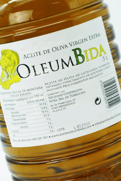 ACEITE DE OLIVA VIRGEN EXTRA 5 L PET - OLEUMBIDA